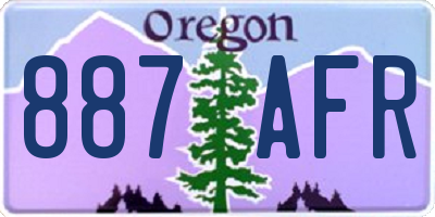 OR license plate 887AFR