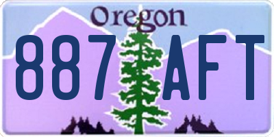 OR license plate 887AFT