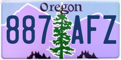 OR license plate 887AFZ