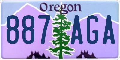 OR license plate 887AGA