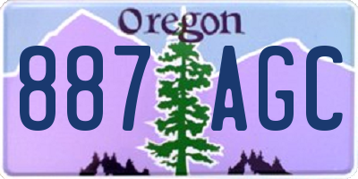 OR license plate 887AGC