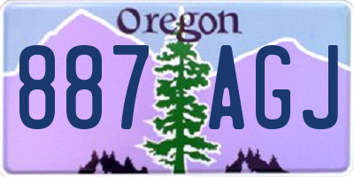 OR license plate 887AGJ