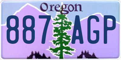 OR license plate 887AGP