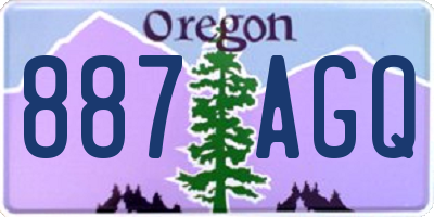 OR license plate 887AGQ