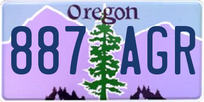 OR license plate 887AGR