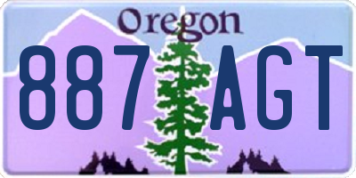 OR license plate 887AGT