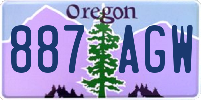 OR license plate 887AGW