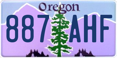 OR license plate 887AHF
