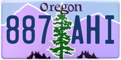 OR license plate 887AHI