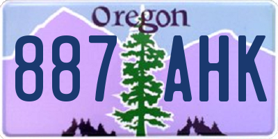 OR license plate 887AHK