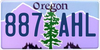 OR license plate 887AHL