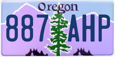 OR license plate 887AHP