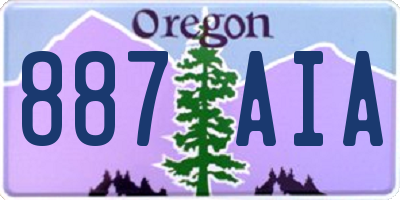 OR license plate 887AIA