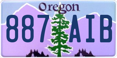 OR license plate 887AIB