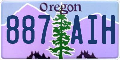 OR license plate 887AIH