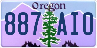 OR license plate 887AIO