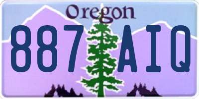 OR license plate 887AIQ