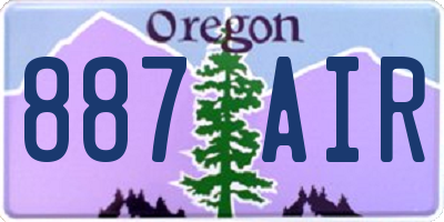 OR license plate 887AIR