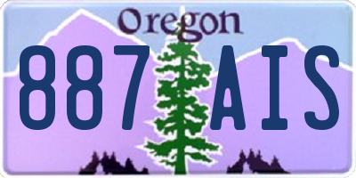 OR license plate 887AIS