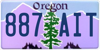 OR license plate 887AIT