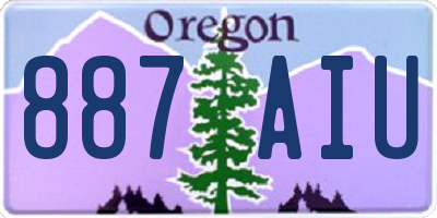 OR license plate 887AIU