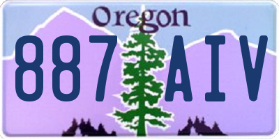 OR license plate 887AIV