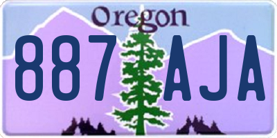 OR license plate 887AJA