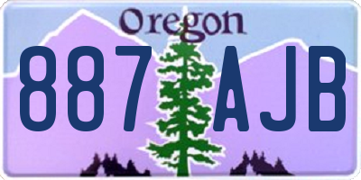 OR license plate 887AJB