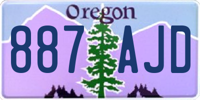 OR license plate 887AJD