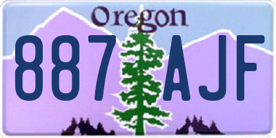 OR license plate 887AJF