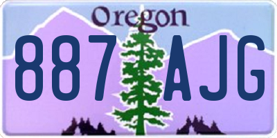 OR license plate 887AJG