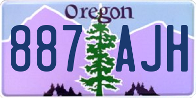 OR license plate 887AJH