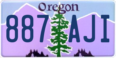 OR license plate 887AJI