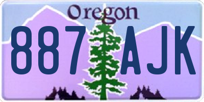 OR license plate 887AJK