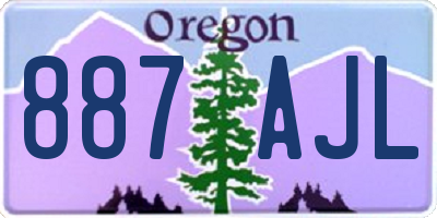 OR license plate 887AJL