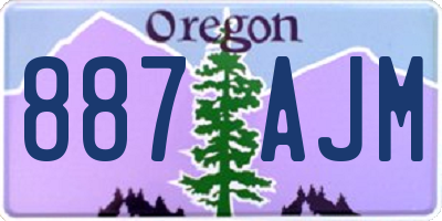 OR license plate 887AJM