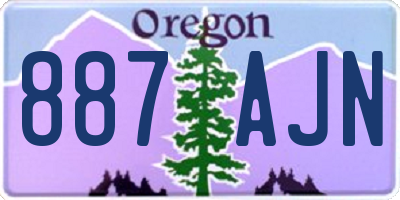 OR license plate 887AJN