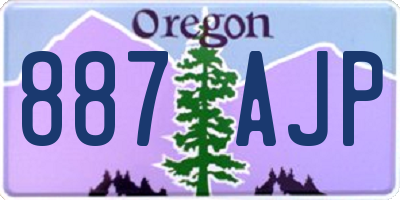 OR license plate 887AJP