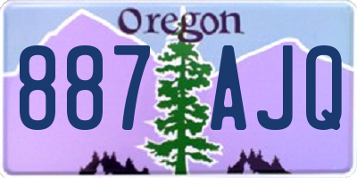 OR license plate 887AJQ
