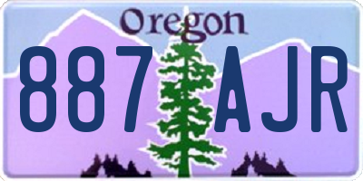 OR license plate 887AJR