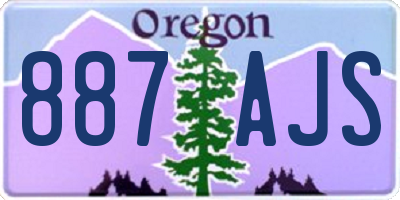 OR license plate 887AJS