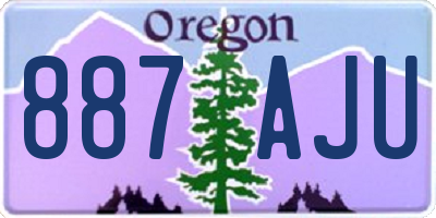 OR license plate 887AJU