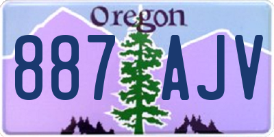 OR license plate 887AJV