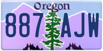 OR license plate 887AJW