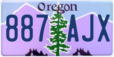OR license plate 887AJX