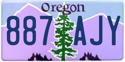 OR license plate 887AJY