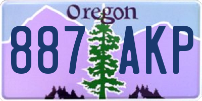 OR license plate 887AKP