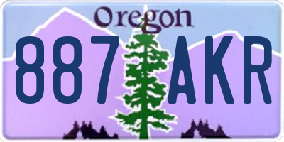 OR license plate 887AKR
