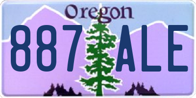 OR license plate 887ALE