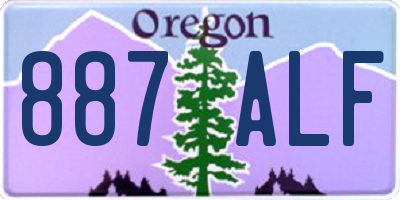 OR license plate 887ALF